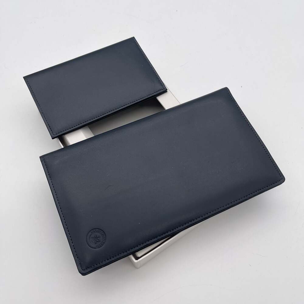 Vintage Japan Asia Airways Leather Travel Document‎ Wallet and Card Holder Set